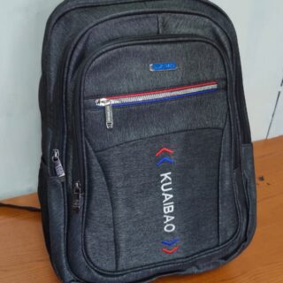 A modern black backpack with a clean, textured design