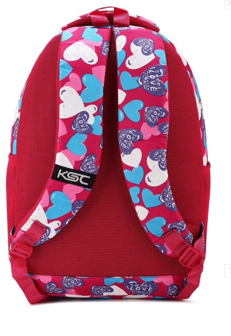 Sweet Love Hearts School Backpack – Pink & Colorful Heart Print - Image 4
