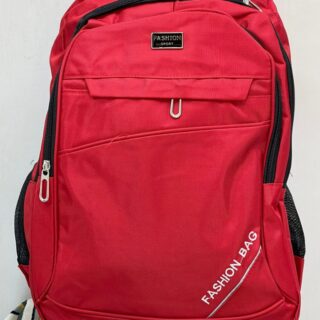 Red Fashion Sport backpack with front zip pockets and padded straps